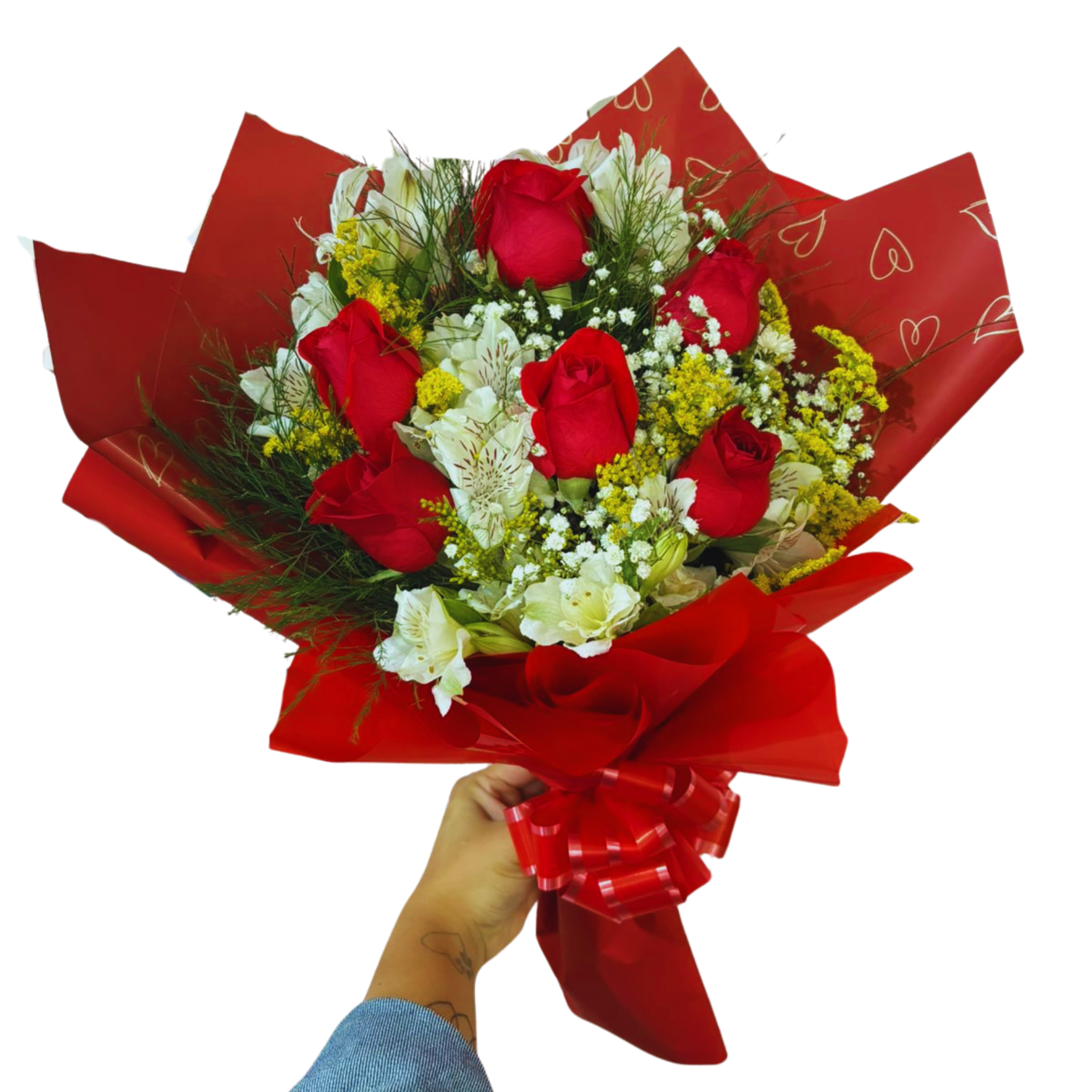 Buqu� 6 Rosas Vermelhas