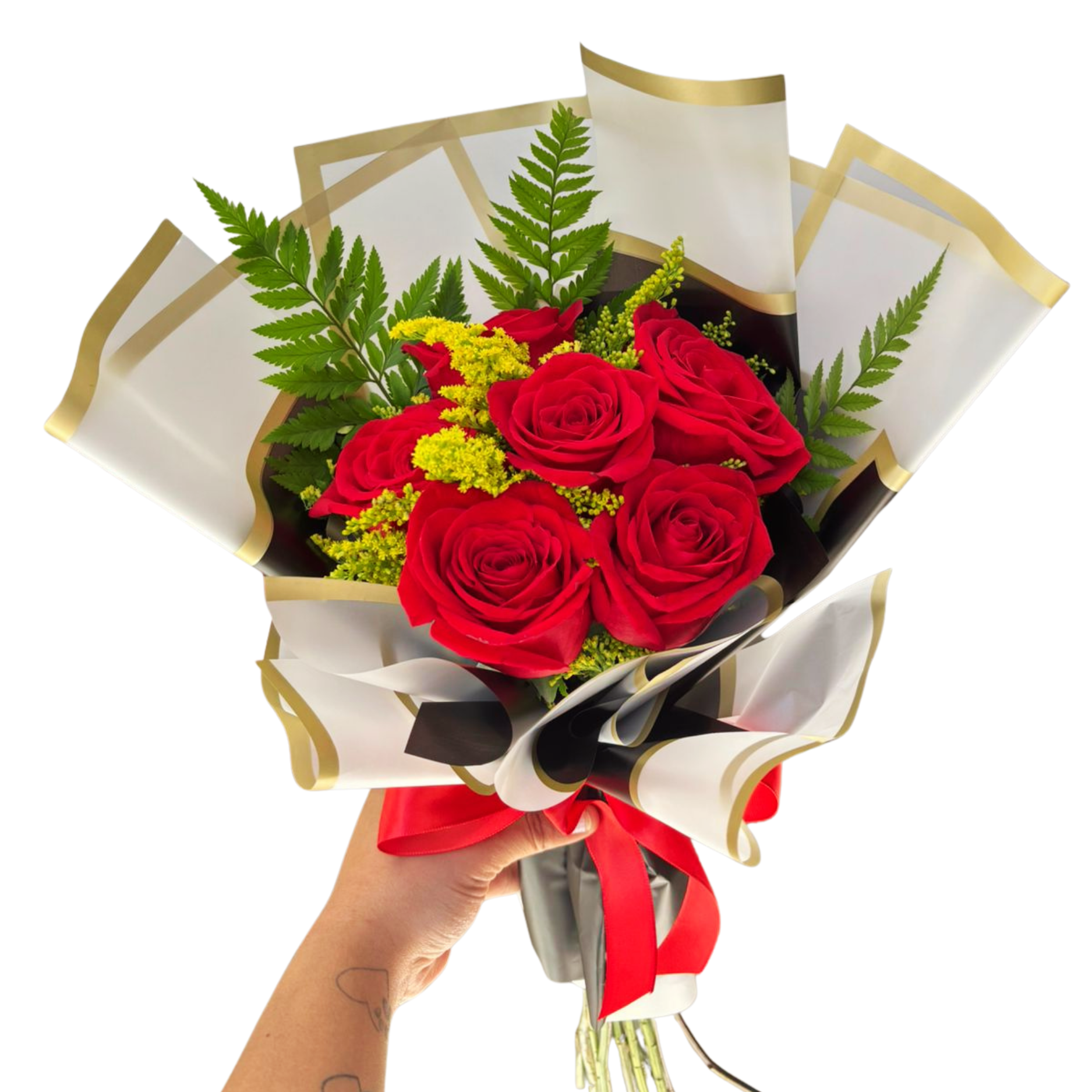 Cole��o Love - Buqu� 6 rosas vermelhas Colombianas