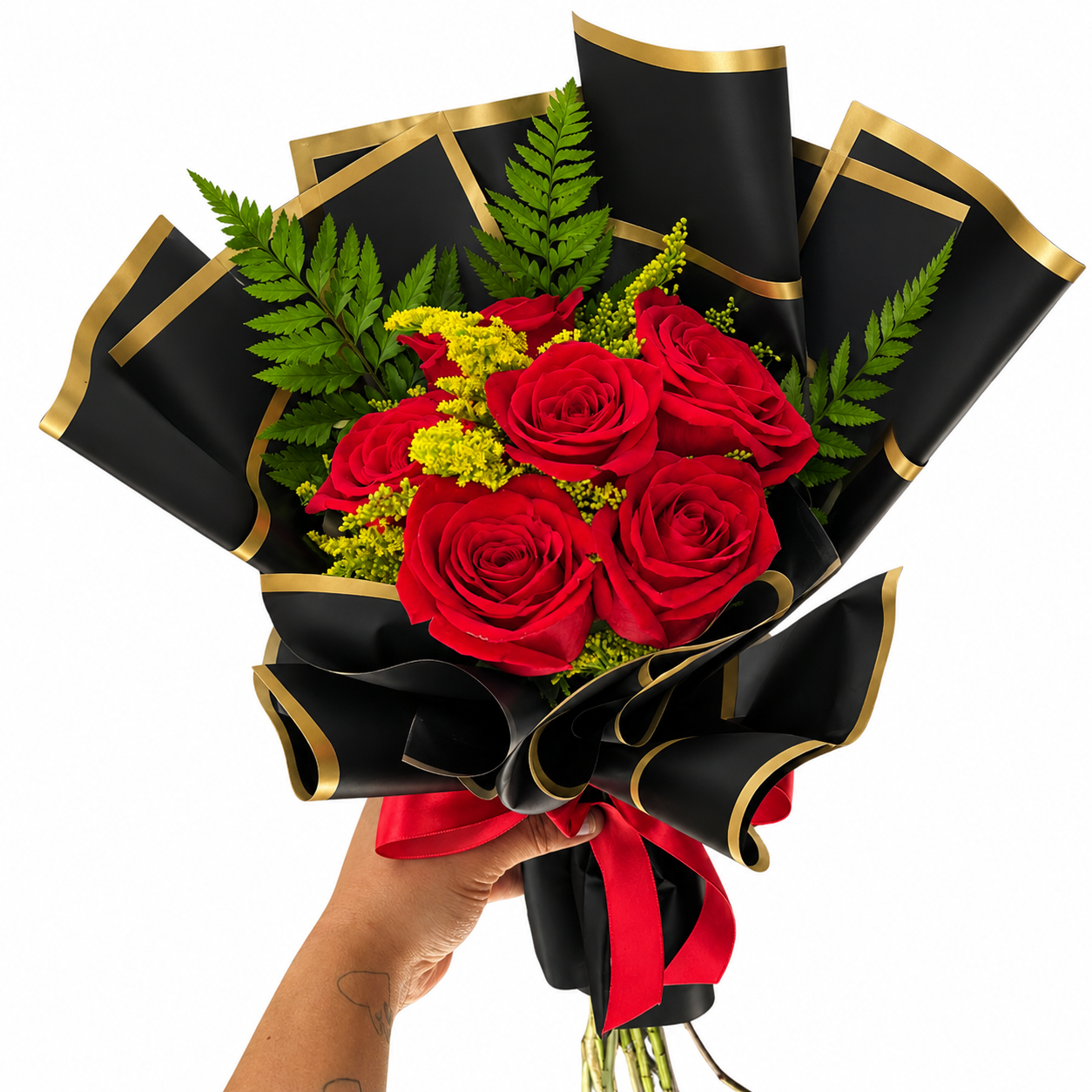 Cole��o Love - Buqu� 6 rosas vermelhas Colombianas