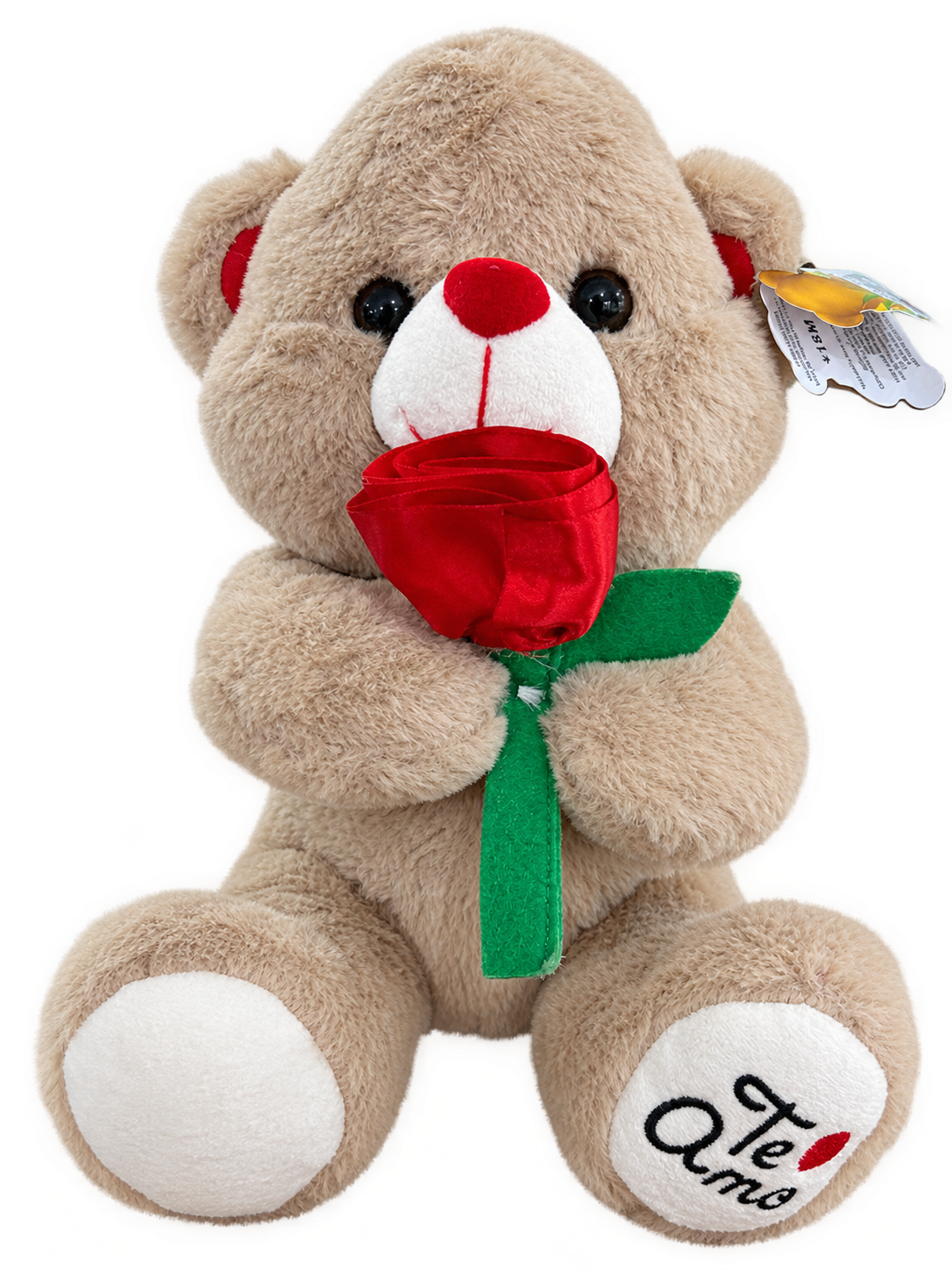 Urso de Pel�cia com rosa vermelha