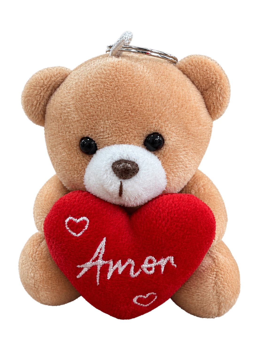 Chaveiro de pel�cia com cora��o Amor